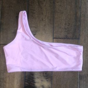 Shein One Shoulder Pink Bikini Top